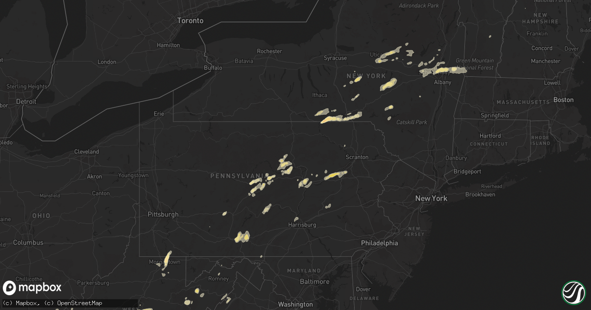 Hail map in West Virginia on September 4, 2011