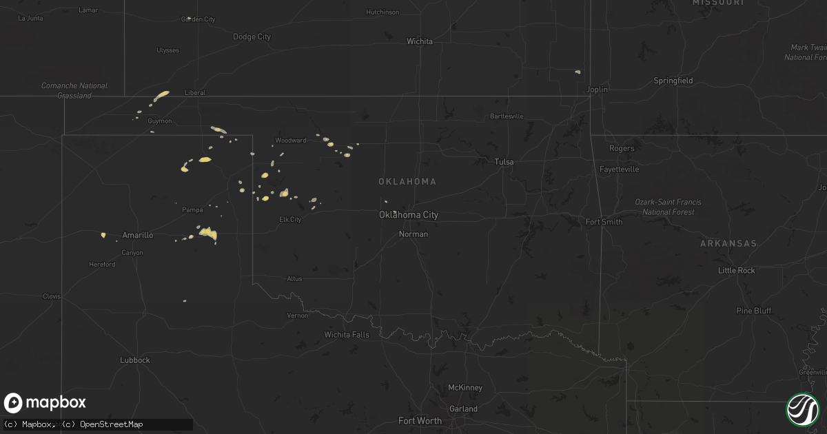 Hail map on September 4, 2012
