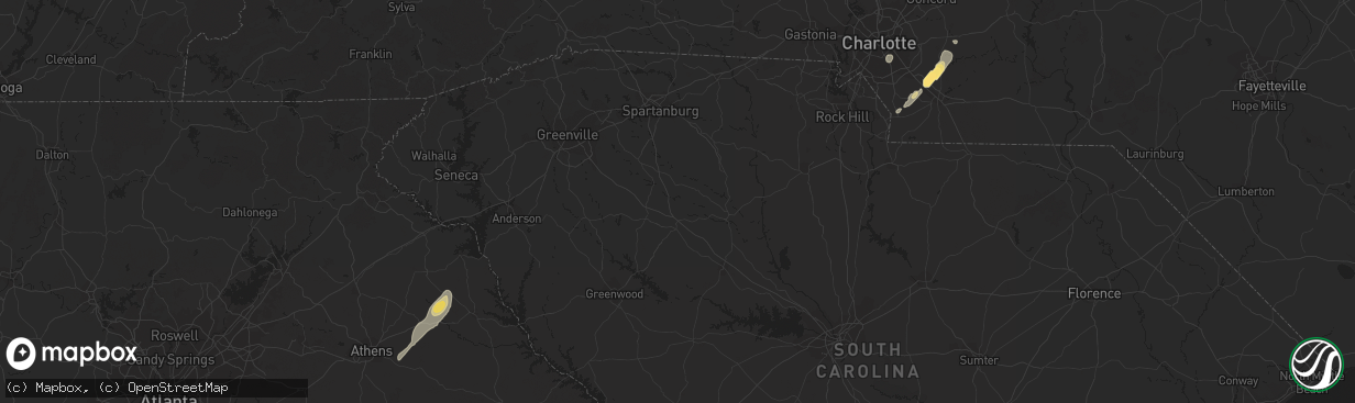 Hail map in Charlotte, NC on September 5, 2011