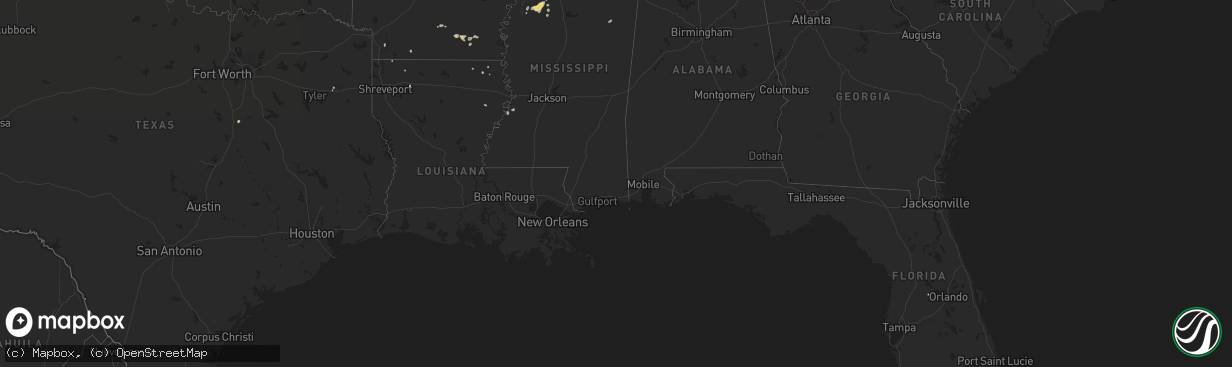 Hail map in Texas on September 6, 2022