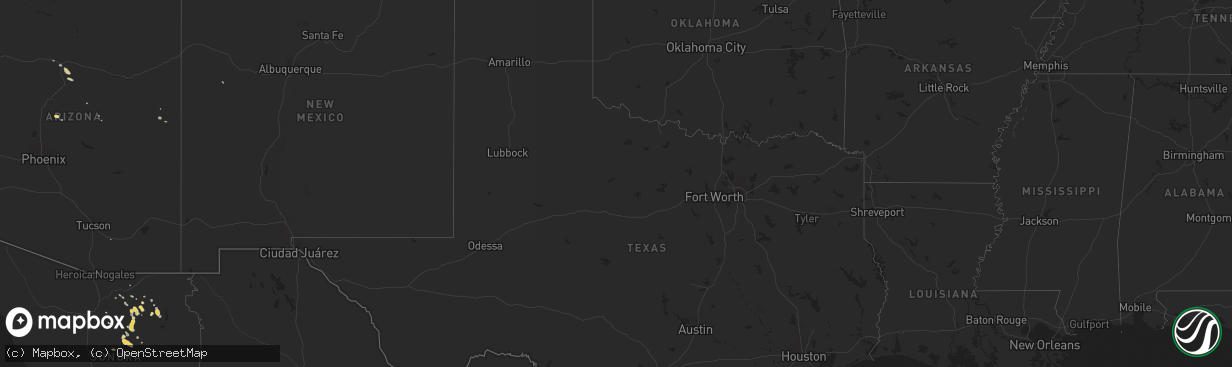 Hail map on September 8, 2011