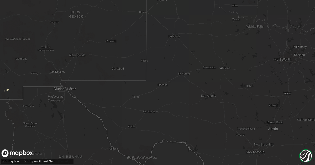 Hail map in Arizona on September 9, 2020