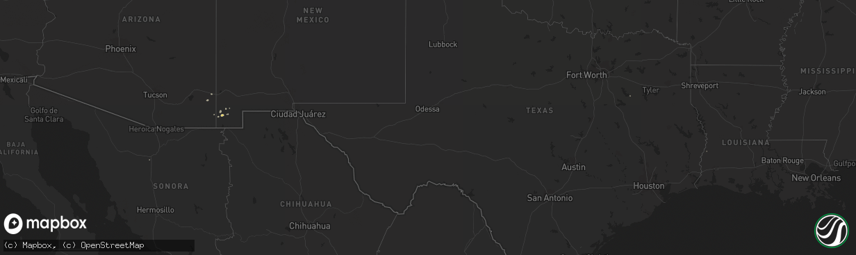 Hail map on September 9, 2020