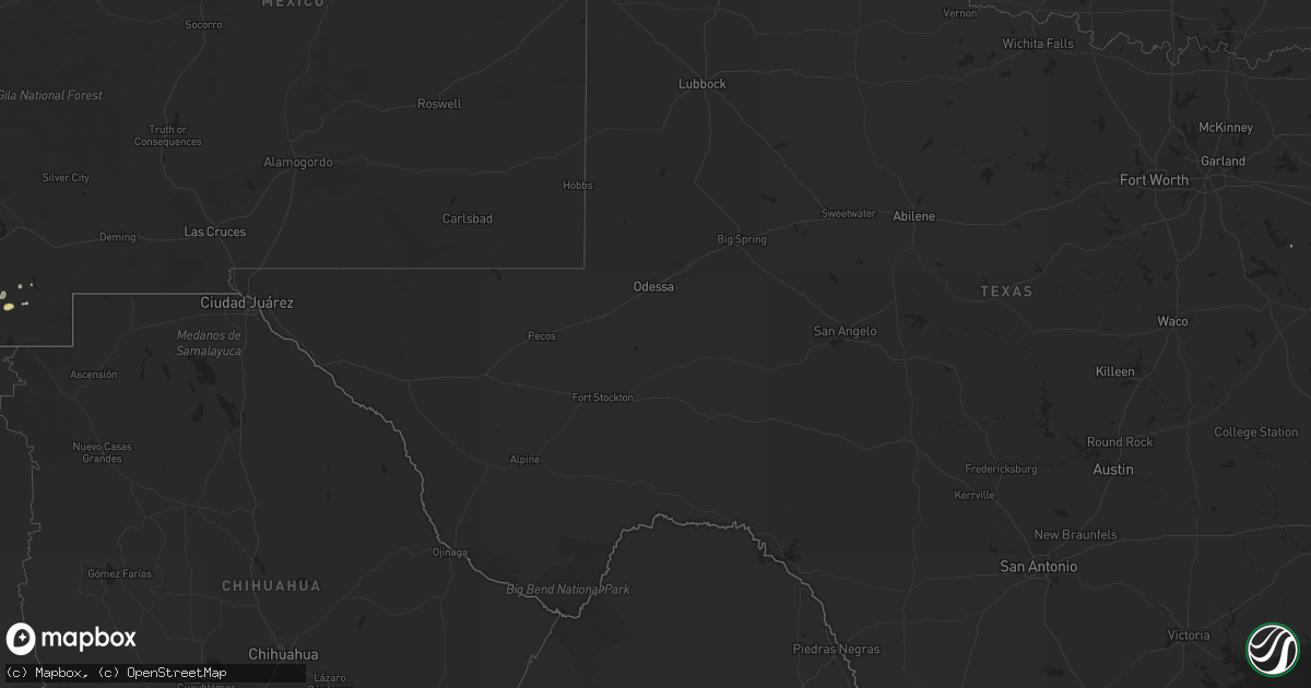 Hail map on September 9, 2020