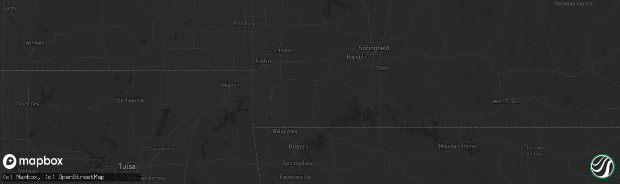 Hail map in Dundee, MS on September 9, 2022