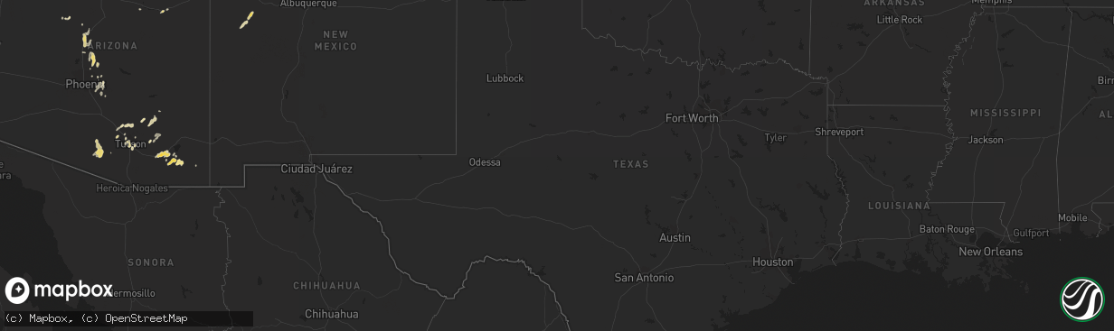 Hail map in Arizona on September 10, 2011