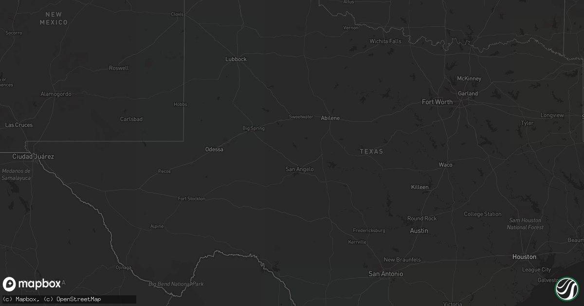 Hail map in New Mexico on September 10, 2011