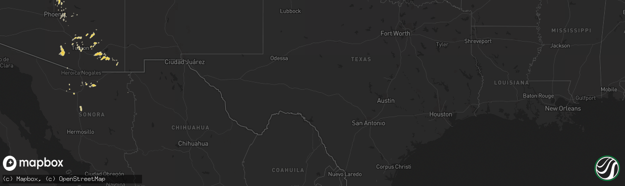 Hail map on September 10, 2011