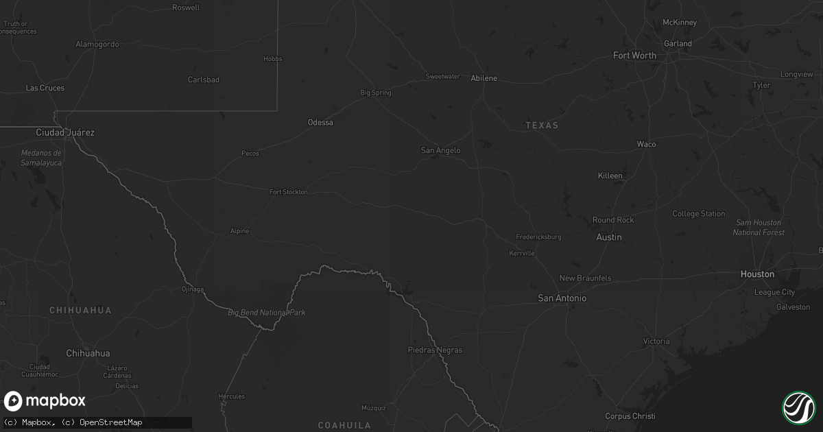 Hail map on September 10, 2011