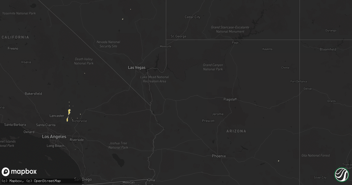 Hail map on September 10, 2012
