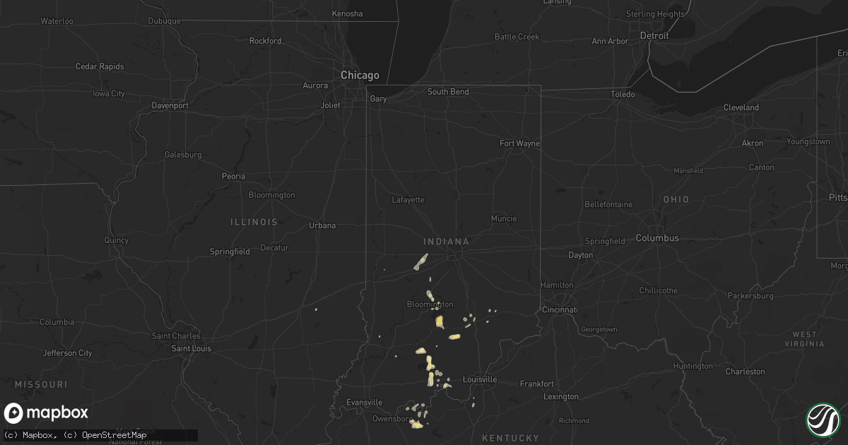 Hail map in Illinois on September 10, 2013