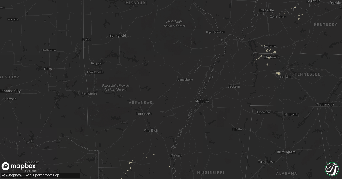 Hail map on September 10, 2016
