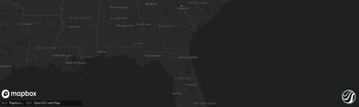 Hail map in Georgia on September 11, 2020