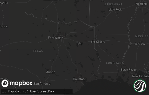 Hail map preview on 09-12-2015