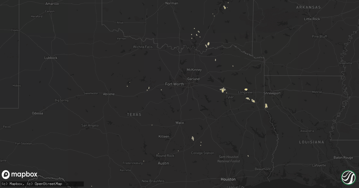 Hail map in Oklahoma on September 13, 2012