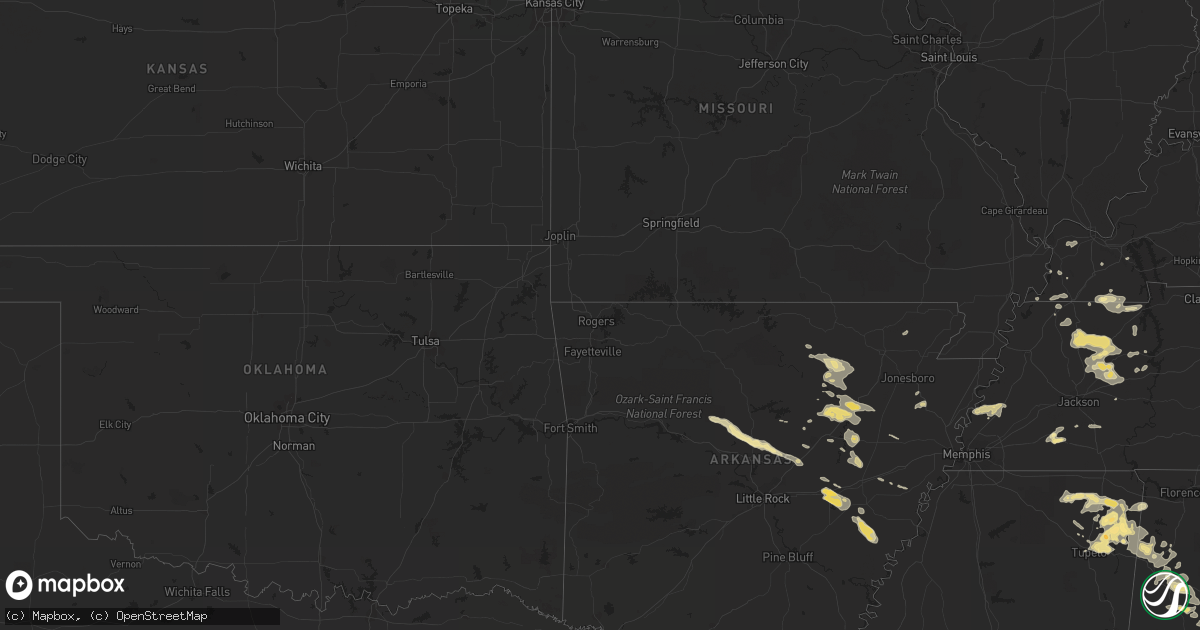 Hail map in Pennsylvania on September 14, 2011
