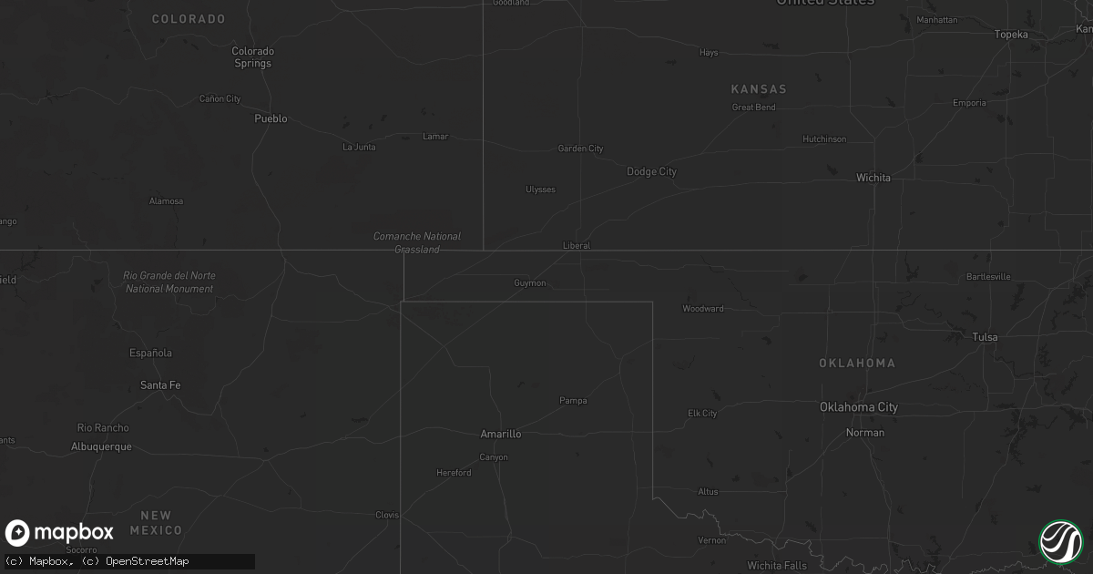 Hail map on September 15, 2015
