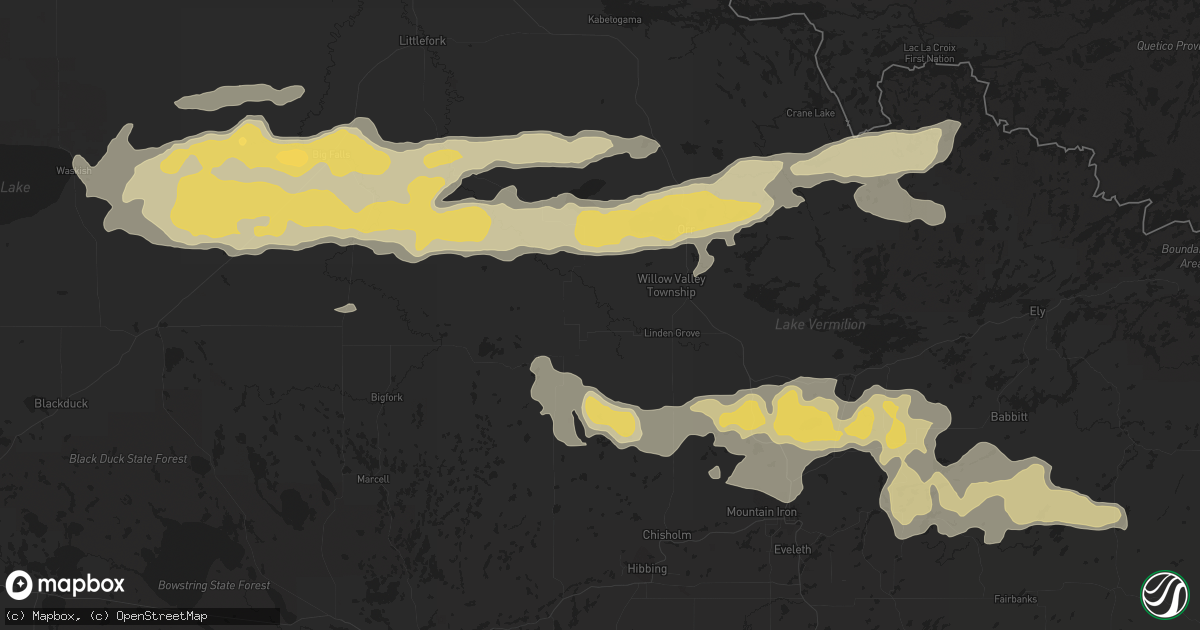 Hail map in Embarrass, MN on September 15, 2018