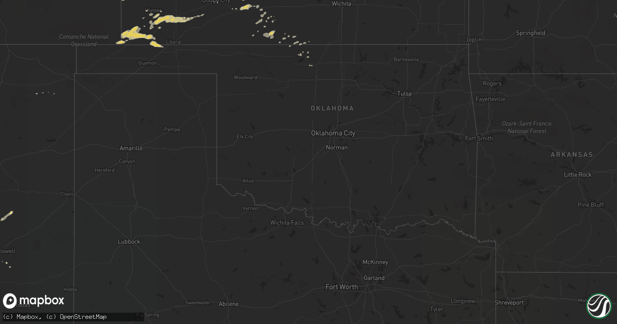 Hail map on September 16, 2011