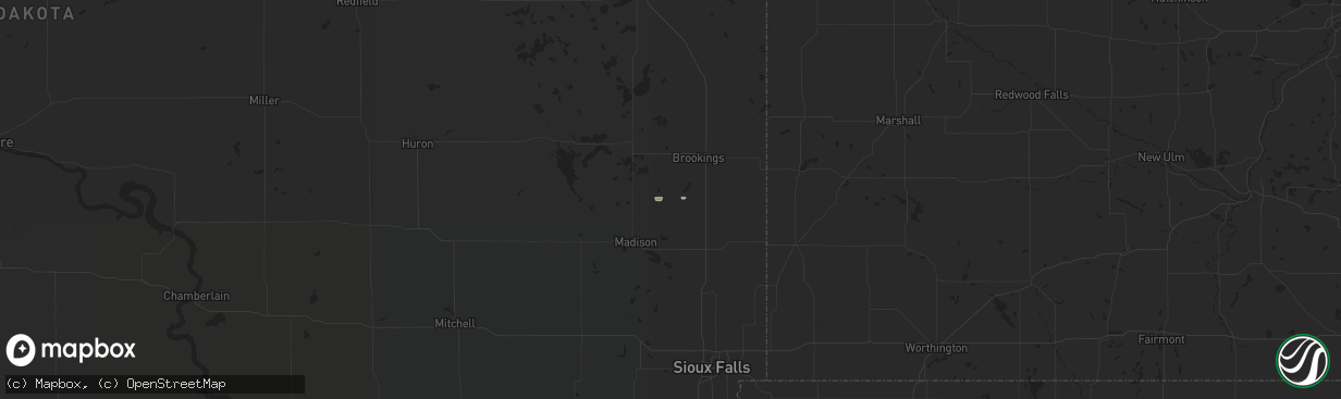 Hail map in Nunda, SD on September 16, 2012