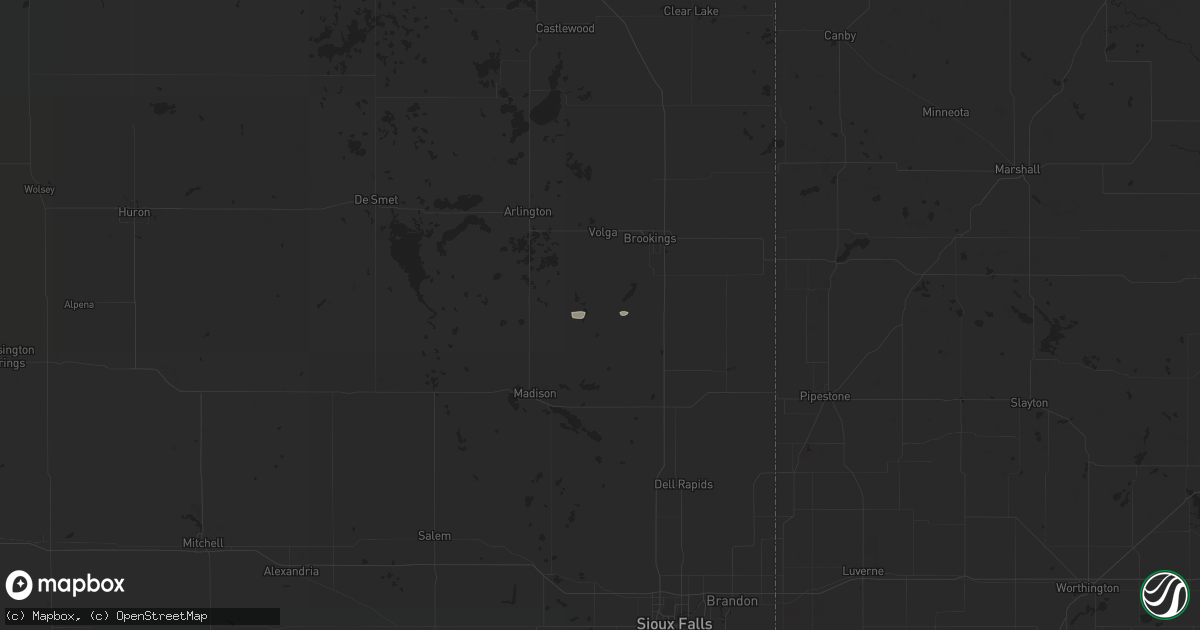 Hail map in Nunda, SD on September 16, 2012