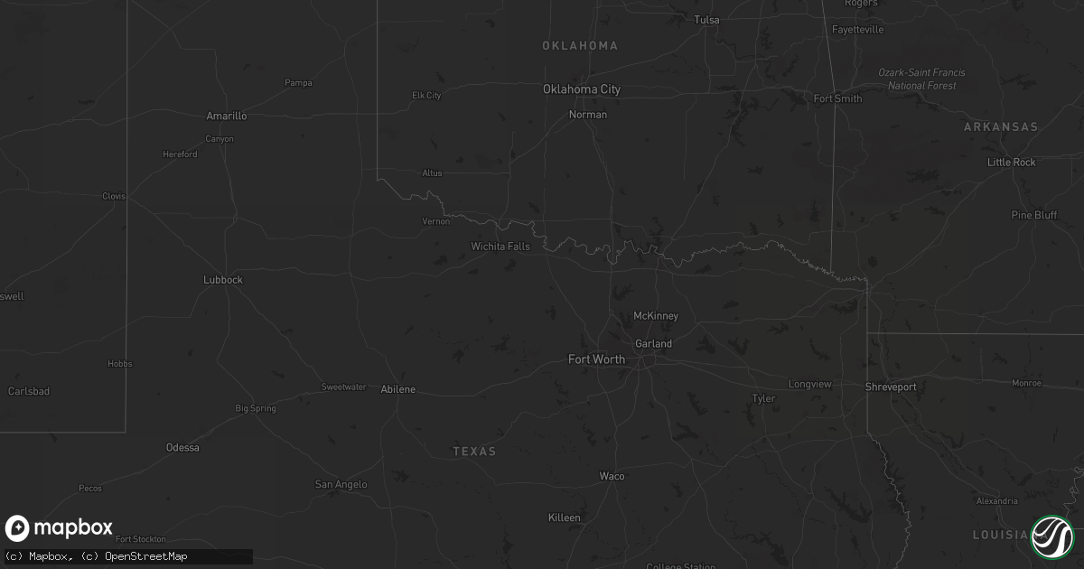 Hail map on September 16, 2012