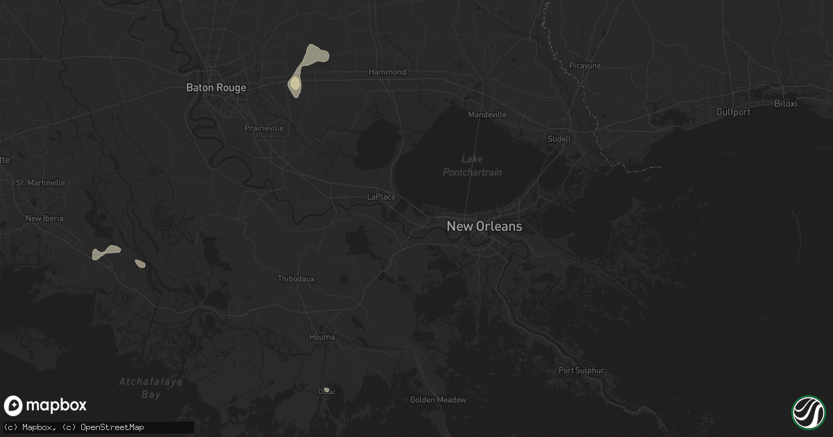 Hail map in Holden, LA on September 16, 2018