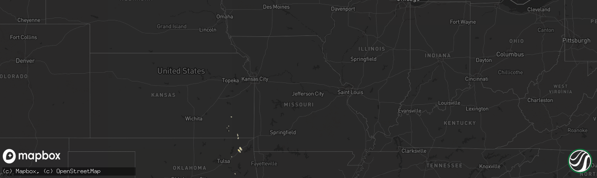 Hail map in Kansas on September 17, 2012