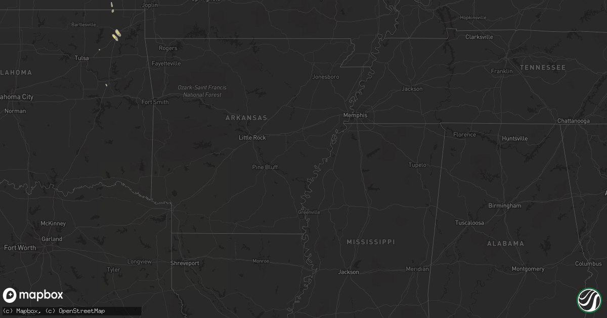 Hail map on September 17, 2012
