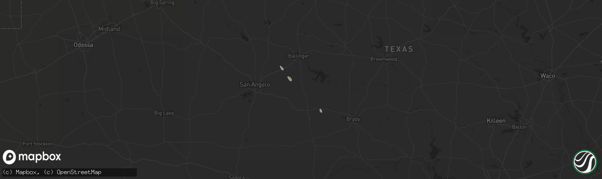 Hail map in Miles, TX on September 18, 2012