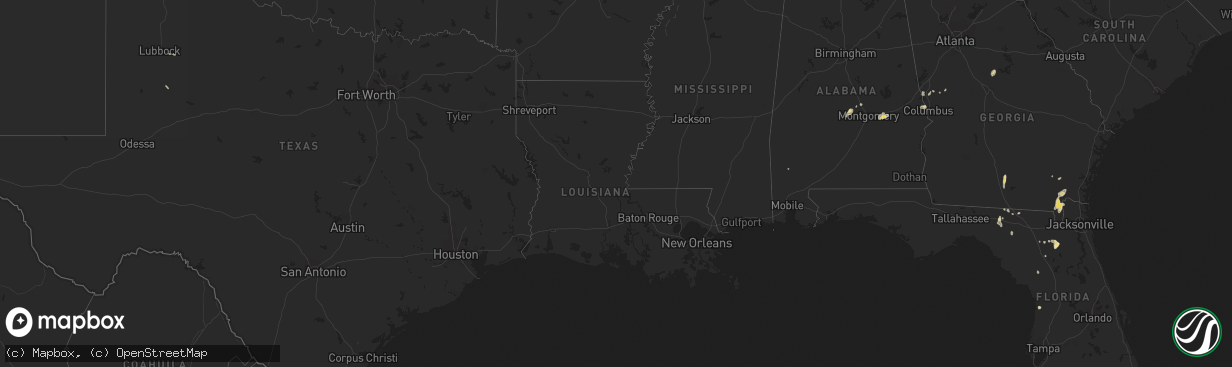 Hail map in Texas on September 20, 2011