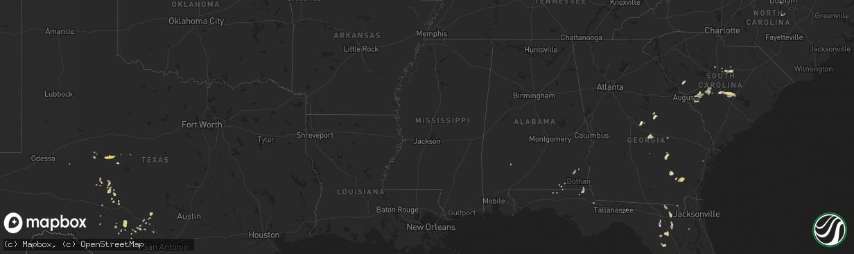 Hail map in South Carolina on September 21, 2011