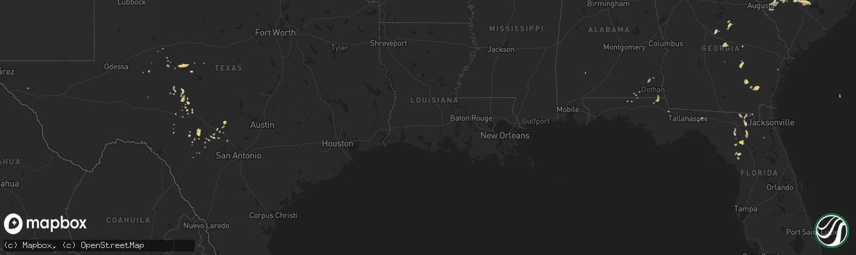 Hail map on September 21, 2011