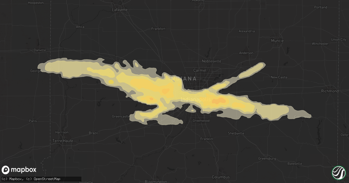 Hail map in Pittsboro, IN on September 21, 2012