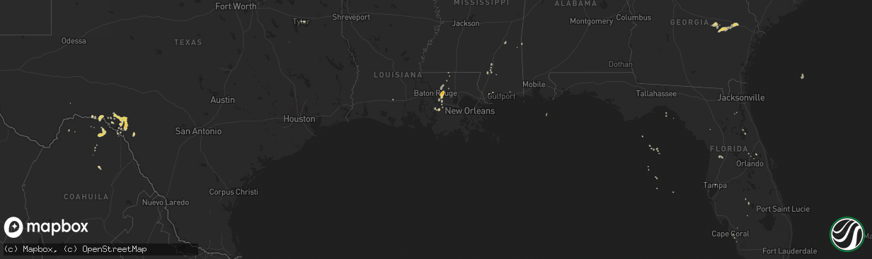 Hail map on September 22, 2011