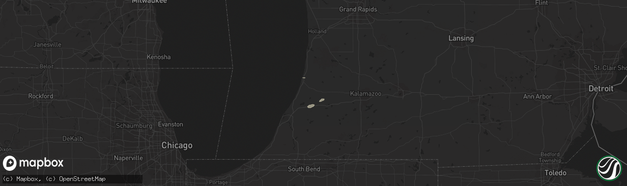 Hail map in Hartford, MI on September 22, 2012