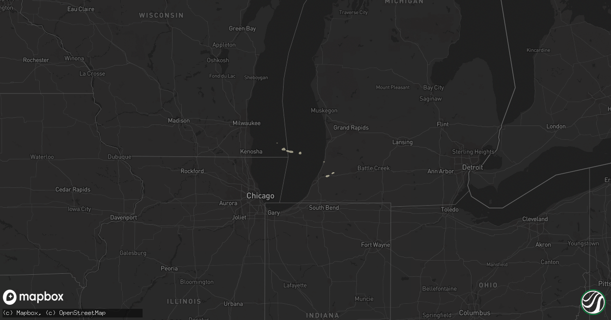 Hail map on September 22, 2012
