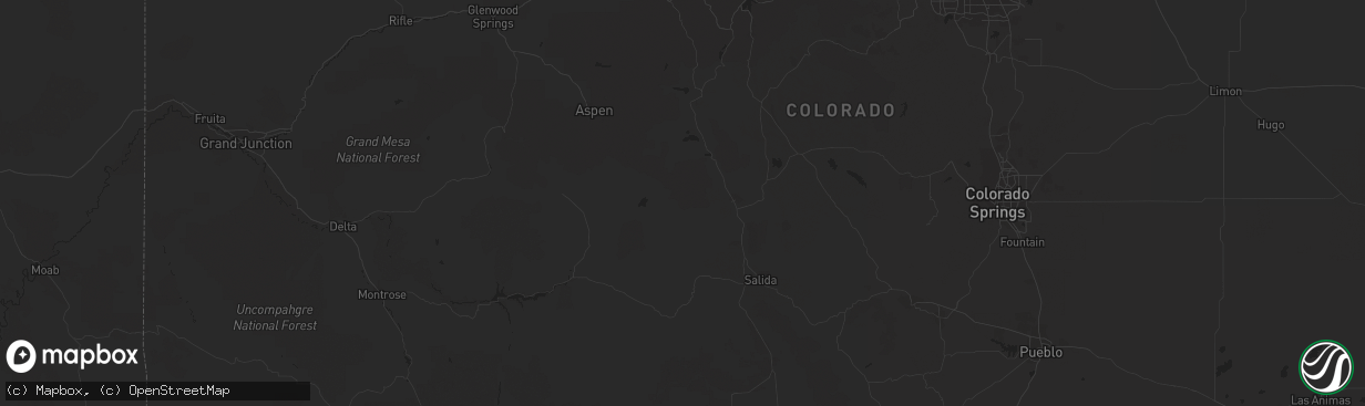 Hail map in Crestone, CO on September 22, 2013