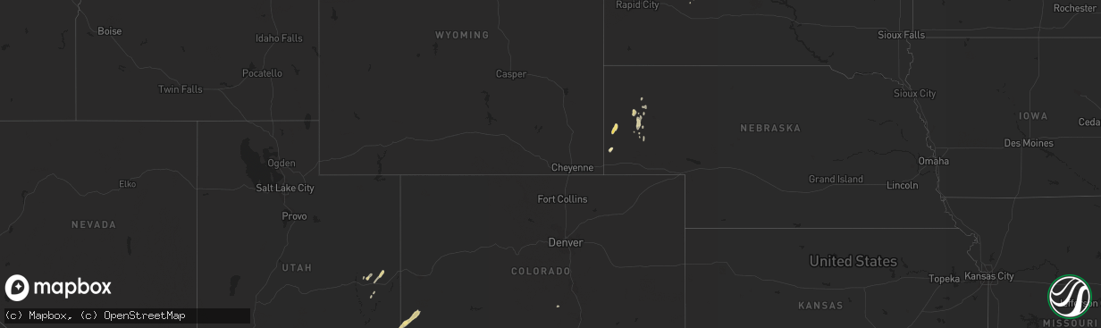 Hail map in South Dakota on September 22, 2013