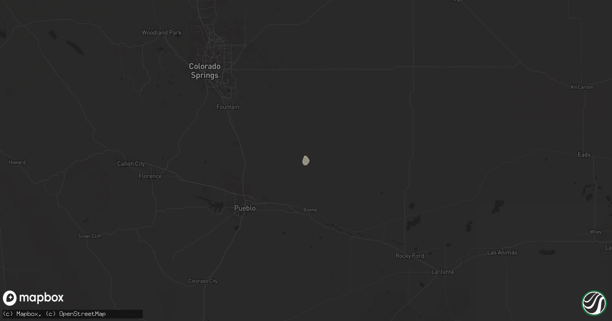 Hail map in Boone, CO on September 22, 2020