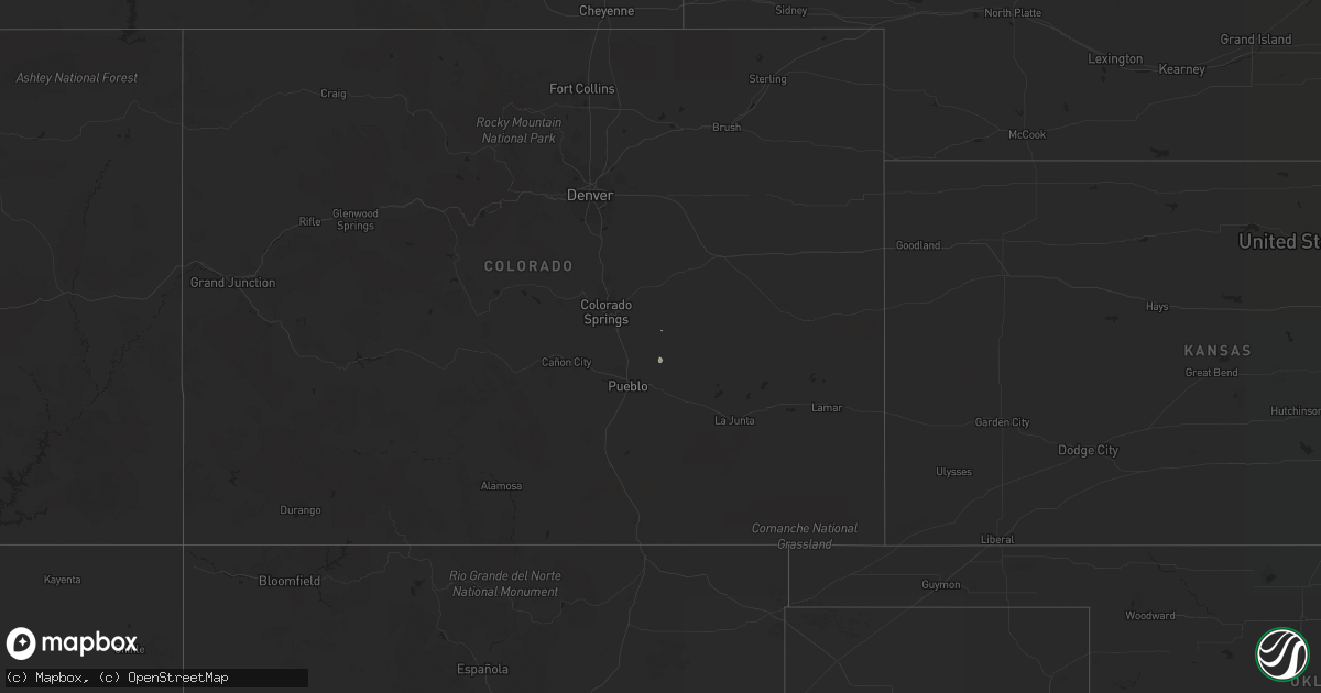 Hail map on September 22, 2020