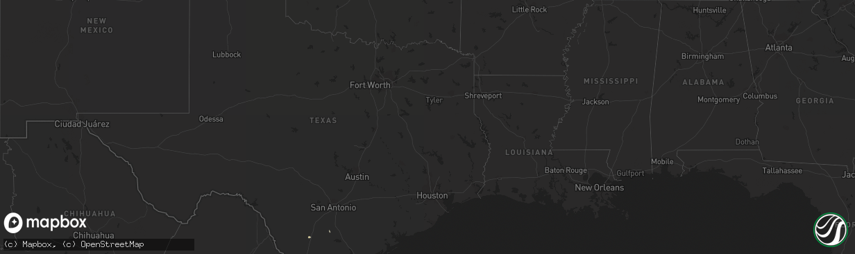Hail map in Texas on September 23, 2012