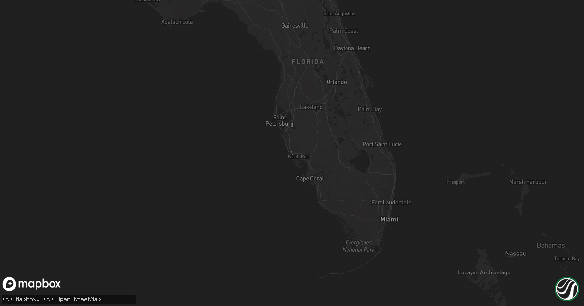 Hail map in Florida on September 23, 2018