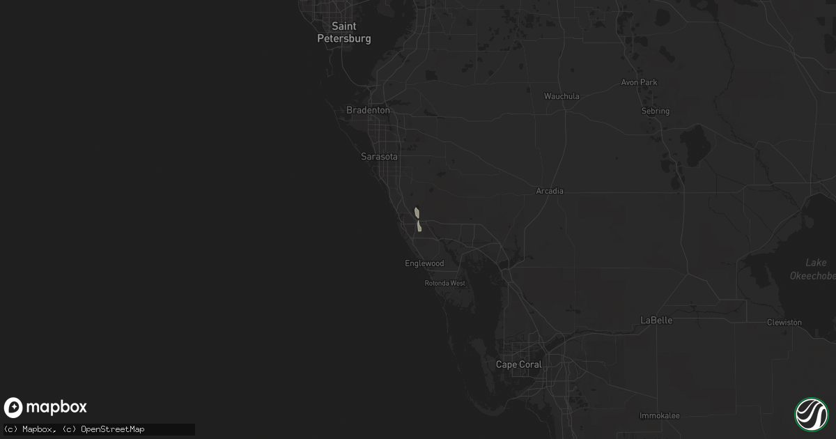Hail map in Venice, FL on September 23, 2018