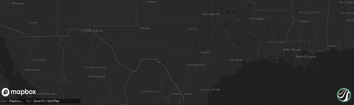 Hail map on September 24, 2011