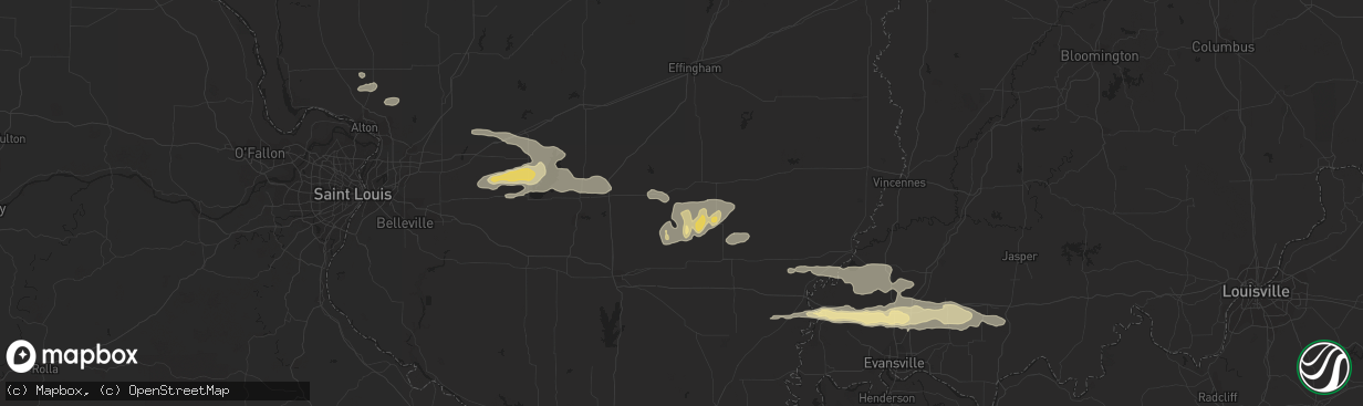 Hail map in Brighton, IL on September 24, 2012