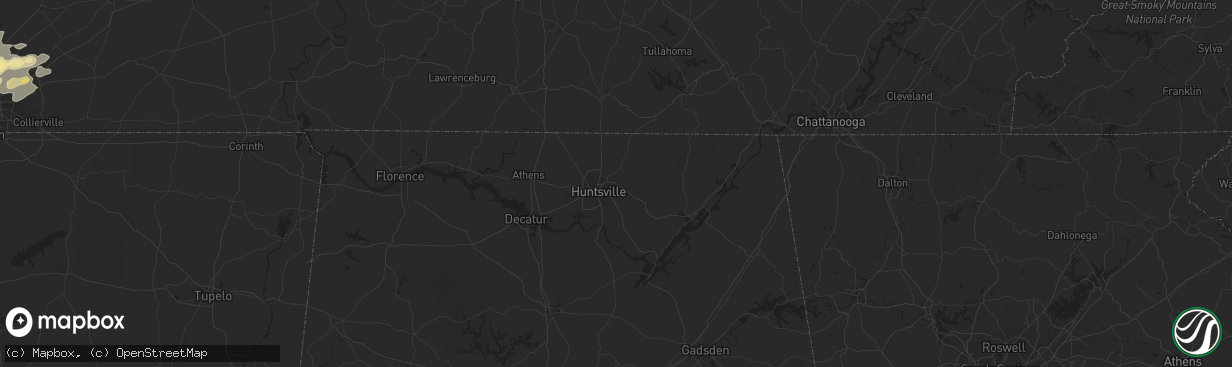 Hail map in Columbia, SC on September 25, 2011