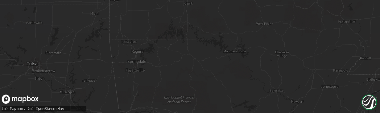 Hail map in Chesterfield, MO on September 25, 2012