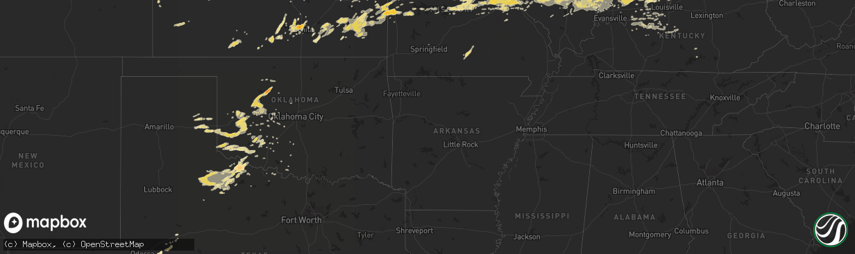 Hail map in Ohio on September 25, 2012