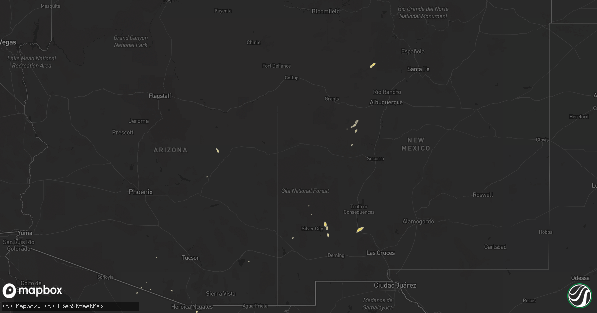 Hail map on September 25, 2014
